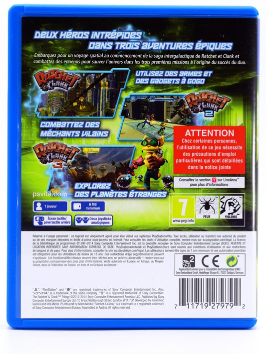 Ratchet And Clank Trilogy Psvita Game Back