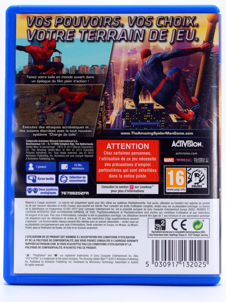 Amazing Spider Man Psvita Back