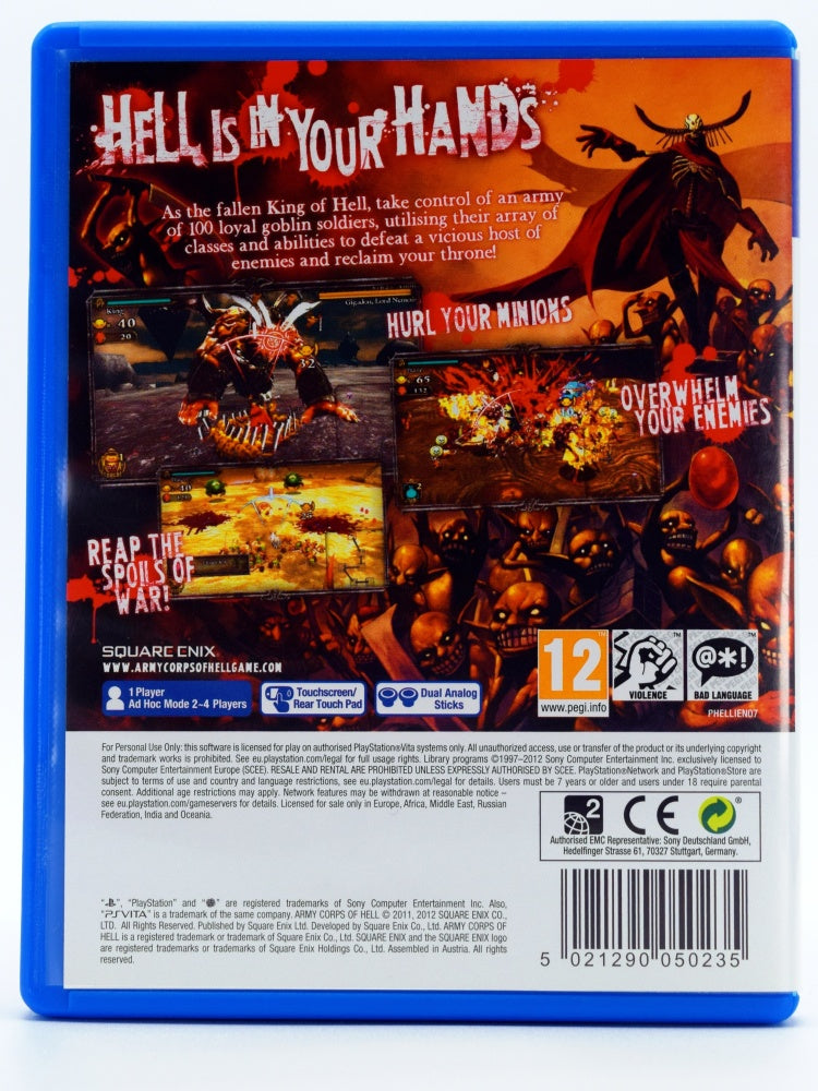 Army Corps Of Hell Psvita Back