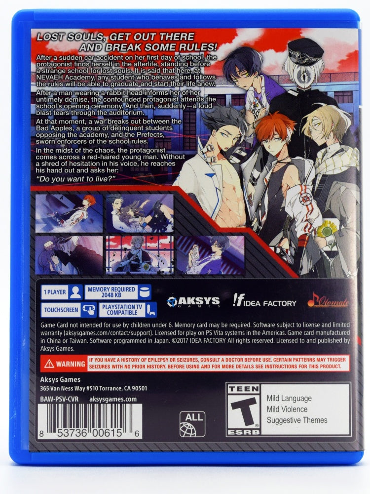 Bad Apple Wars Psvita Back