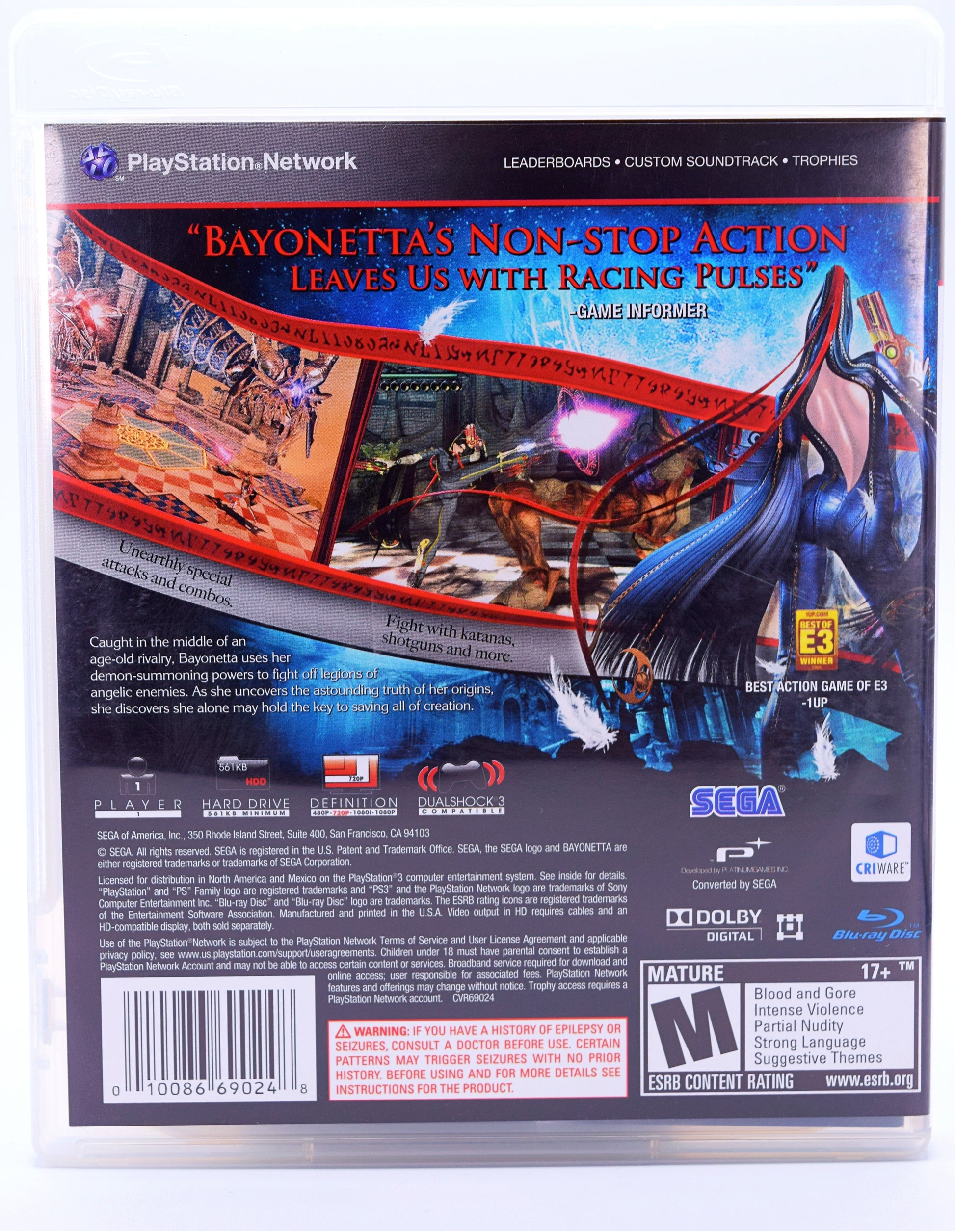 Bayonetta Ps3 Game Back