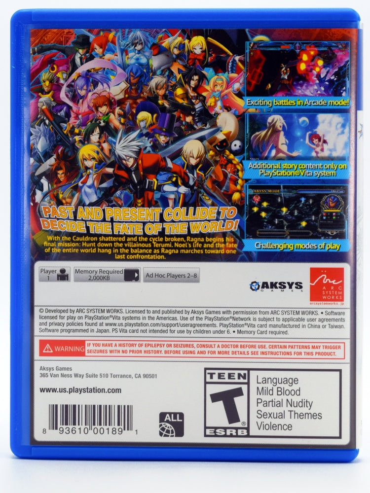 Blazblue Chrono Phantasma Psvita Back