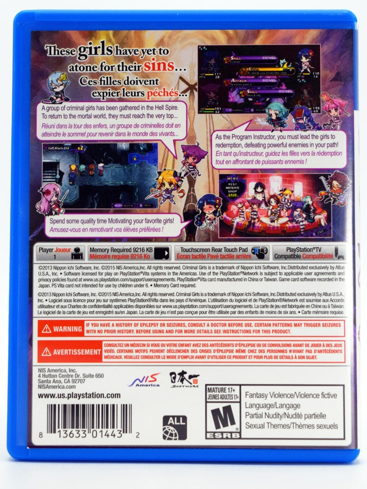 Criminal Girls Invite Only Psvita Back