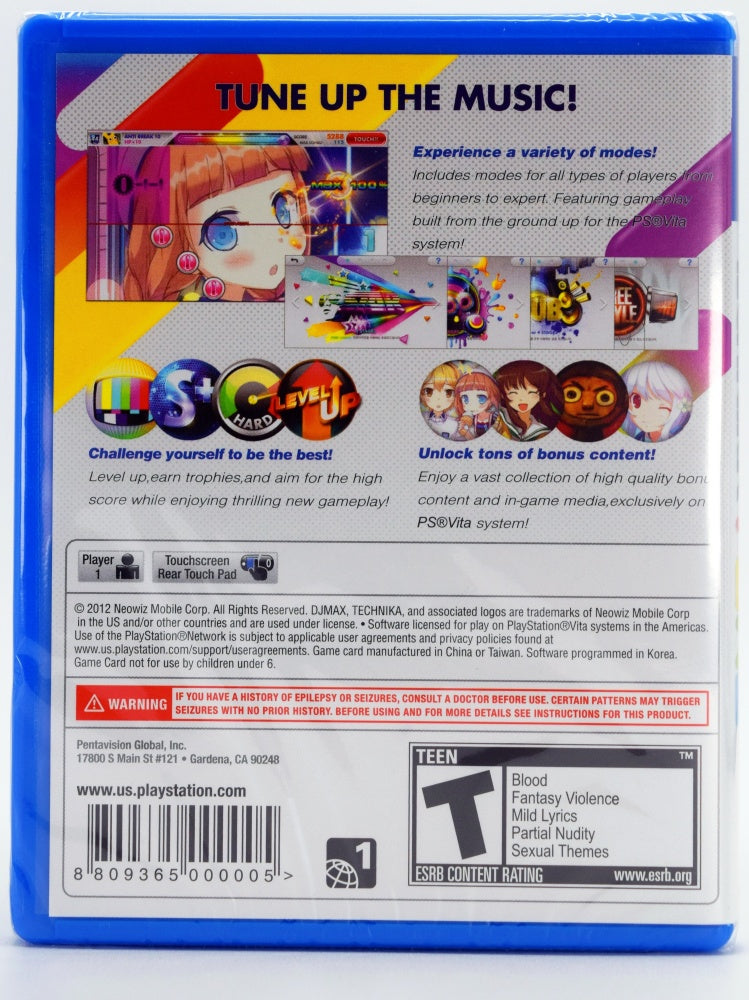 Dj Max Technika Tune Psvita Back