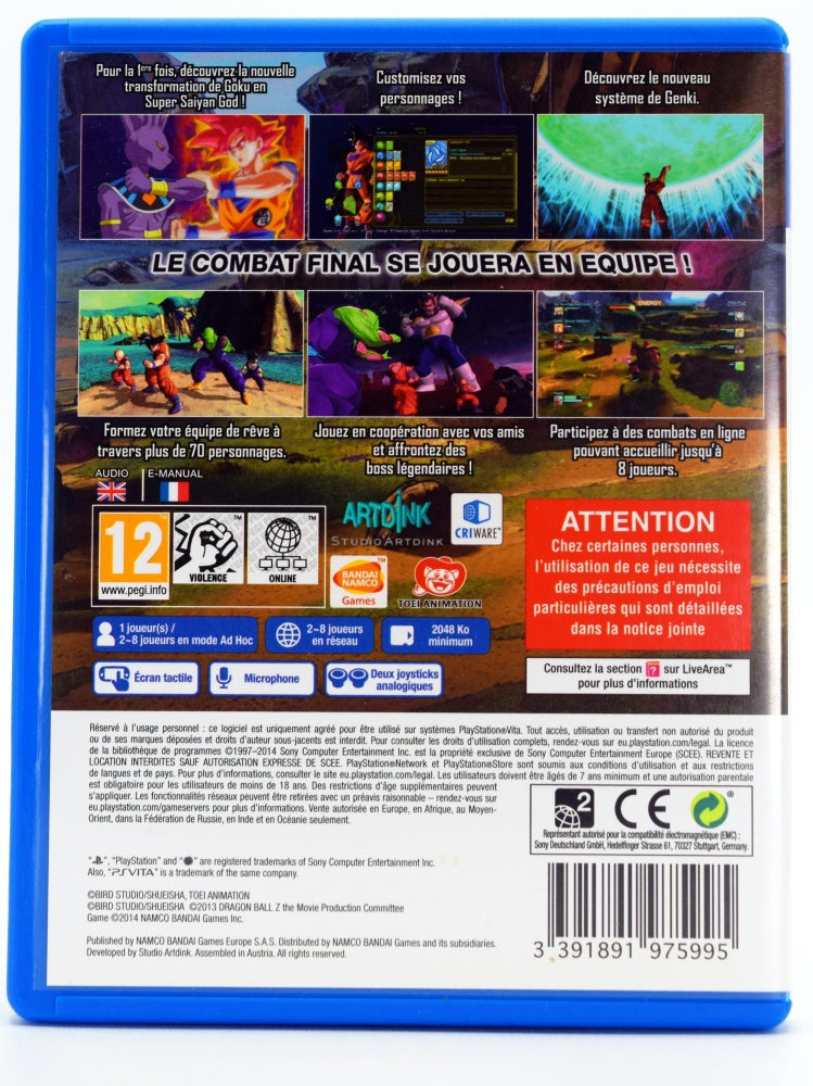 Dragon Ball Z Battle Of Z Psvita Back