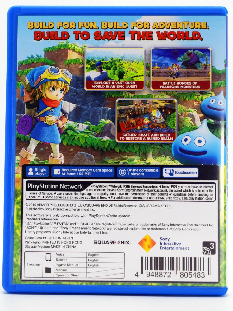 Dragon Quest Builders Psvita Back