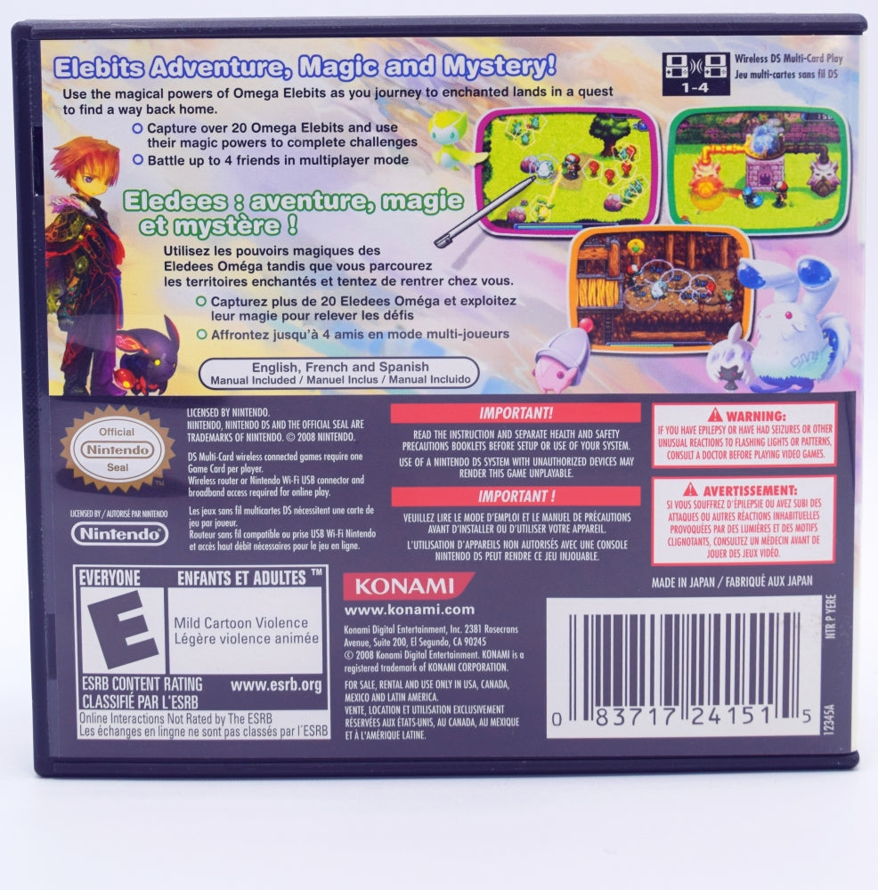 Elebits The Adventures Of Kai And Zero Ds Game Back