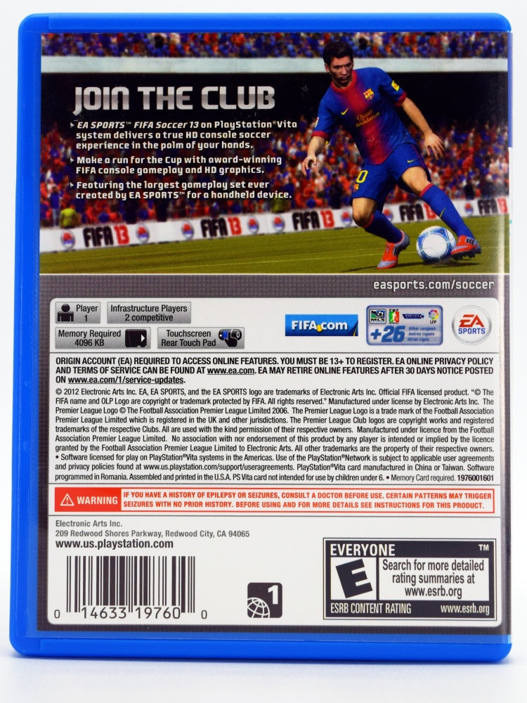 Fifa Soccer 13 Psvita Back