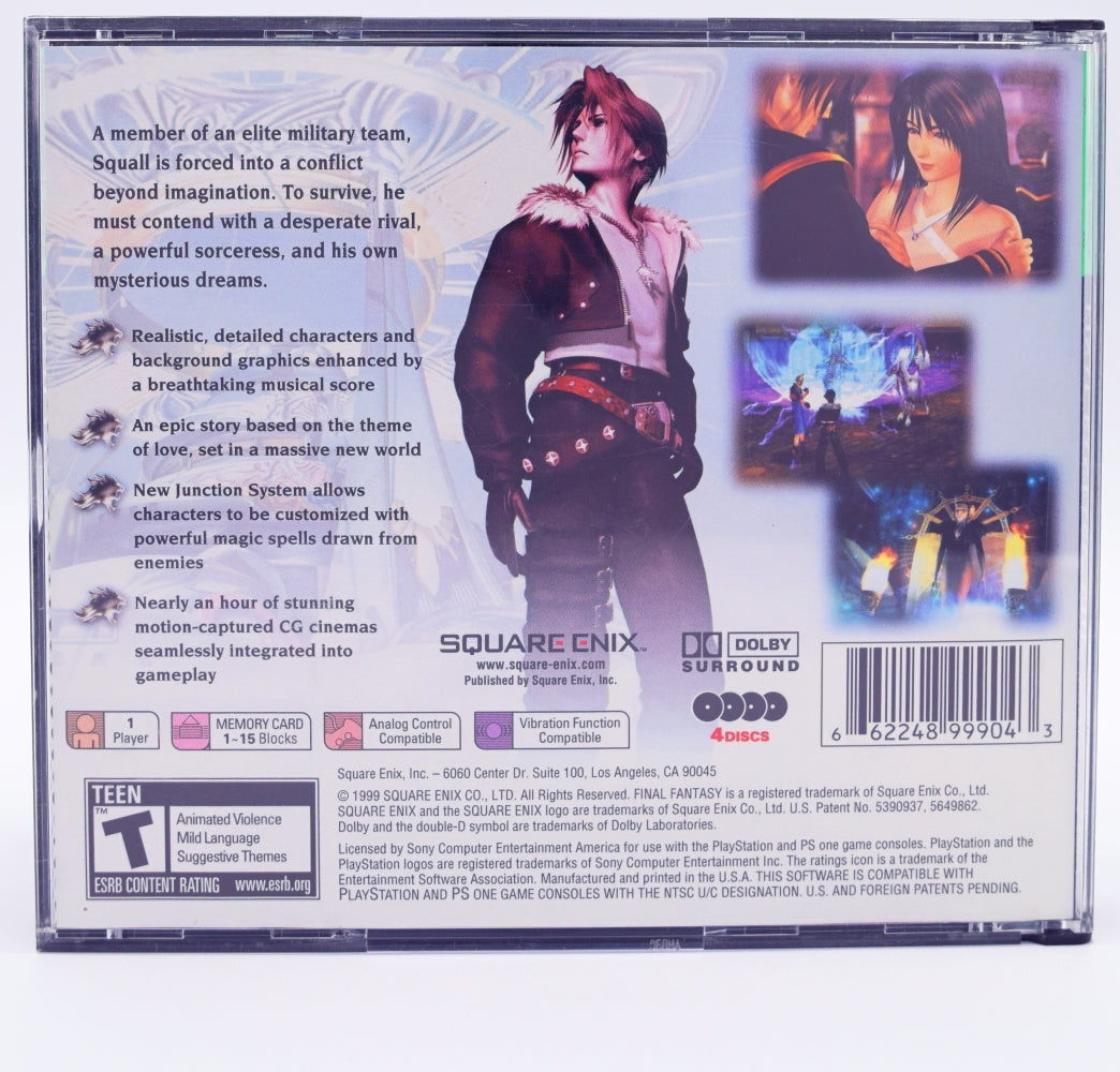 Final Fantasy Viii Greatest Hits Ps1 Game Back