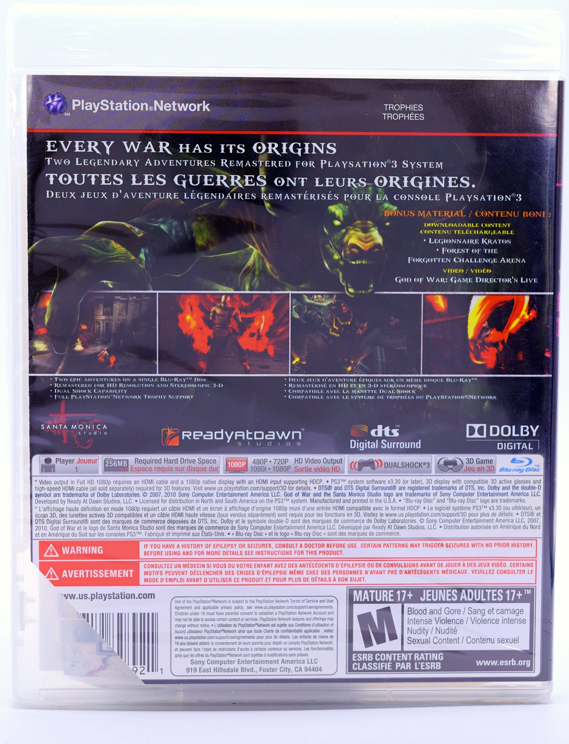 God Of War Origins Collection Ps3 Game Back