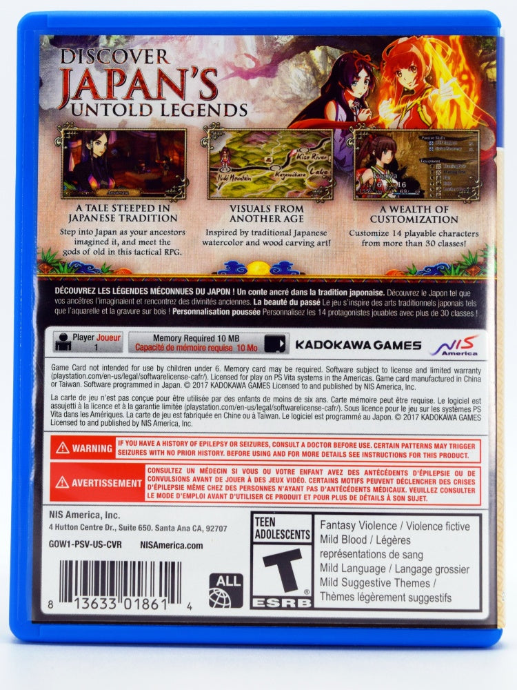 God Wars Future Past Psvita Game Back