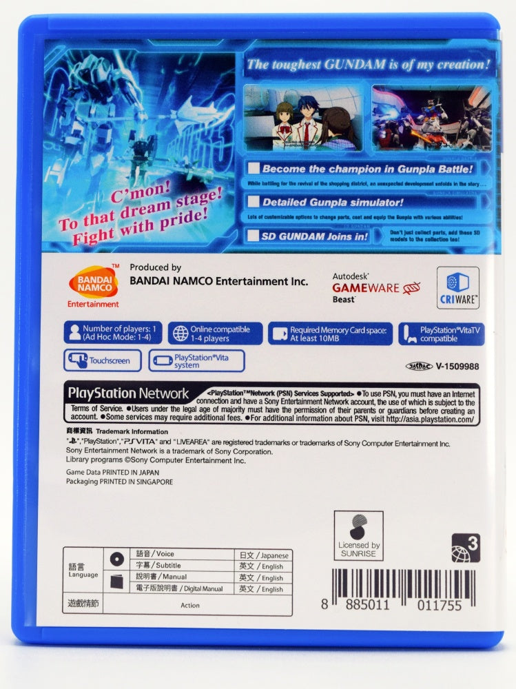 Gundam Breaker 3 Psvita Game Back
