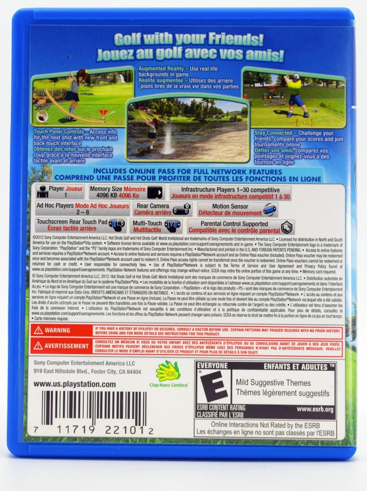Hot Shots Golf World Invitational Psvita Game Back