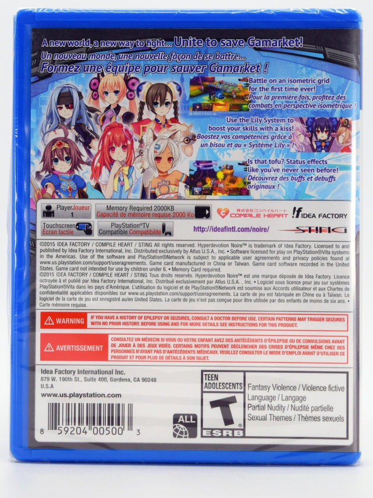 Hyperdevotion Noire Goddess Black Heart Psvita Game Back