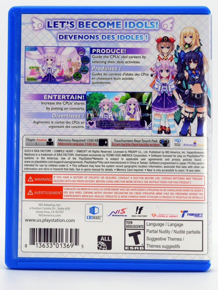 Hyperdimension Neptunia Pp Producing Perfection Psvita Game Back