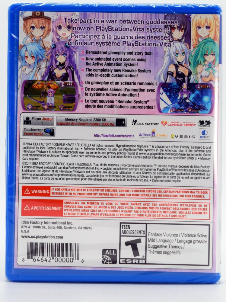 Hyperdimension Neptunia Re Birth 1 Psvita Game Back