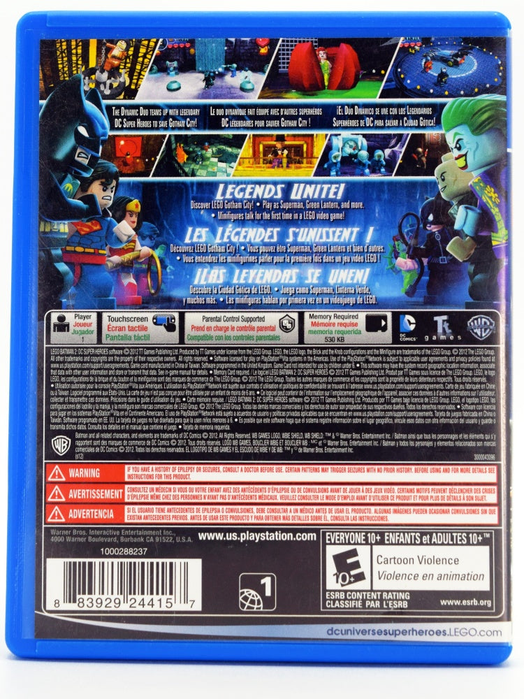 Lego Batman 2 Psvita Game Back