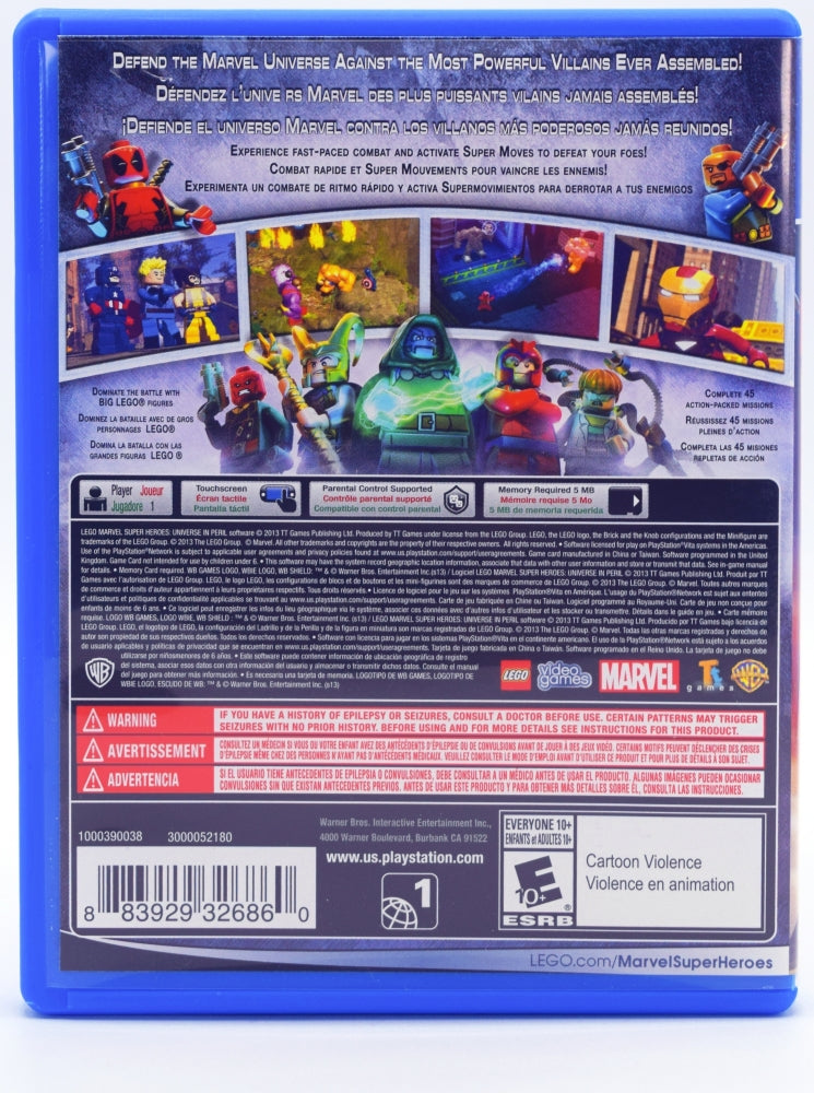 Lego Marvel Super Heroes Universe In Peril Psvita Game Back