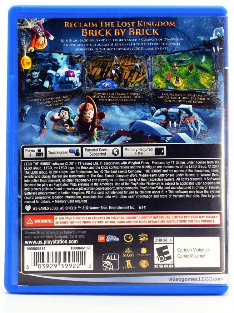 Lego The Hobbit Psvita Game Back