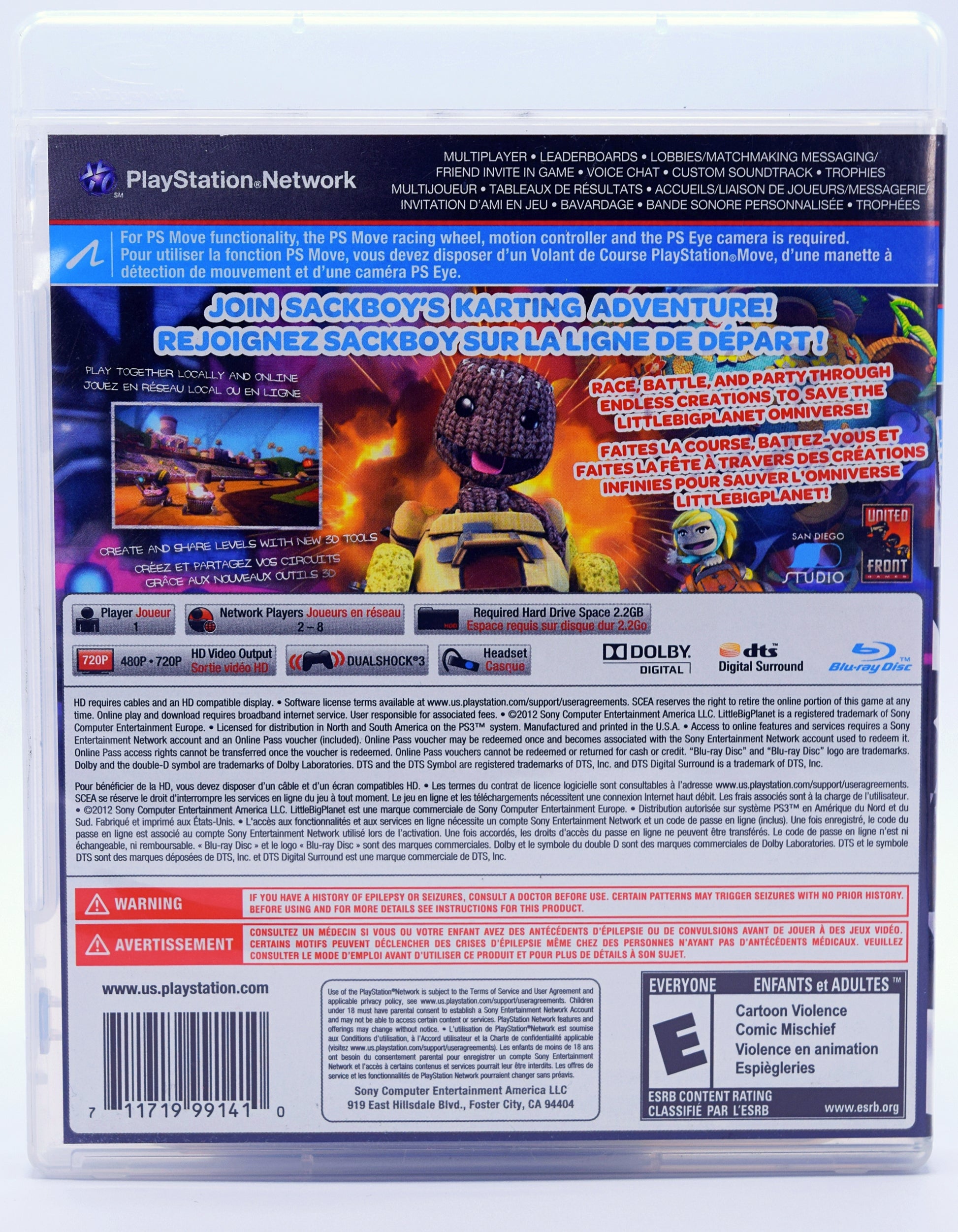 Littlebigplanet Karting Ps3 Game Back