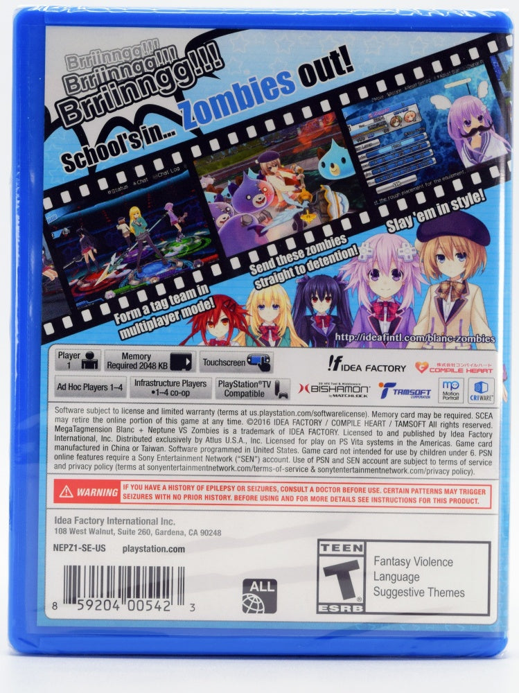 Megatagmension Blanc Plus Neptune Vs Zombies Psvita Game Back