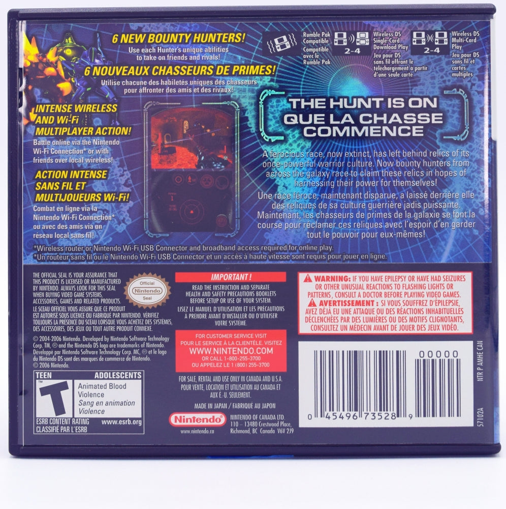 Metroid Prime Hunters Ds Game Back