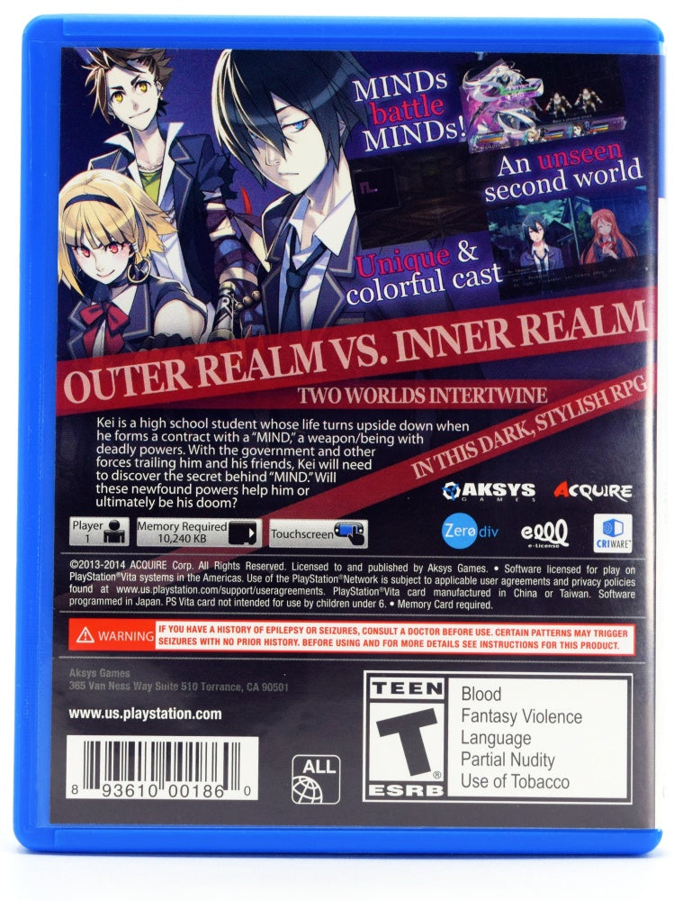 Mind Zero Psvita Game Back