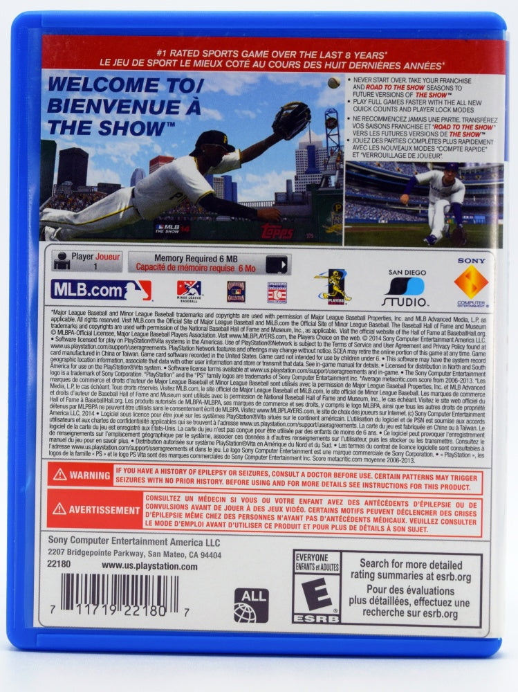 Mlb 14 The Show Brett Lawrie Cover Psvita Game Back