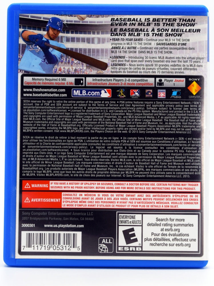 Mlb 15 The Show Psvita Game Back