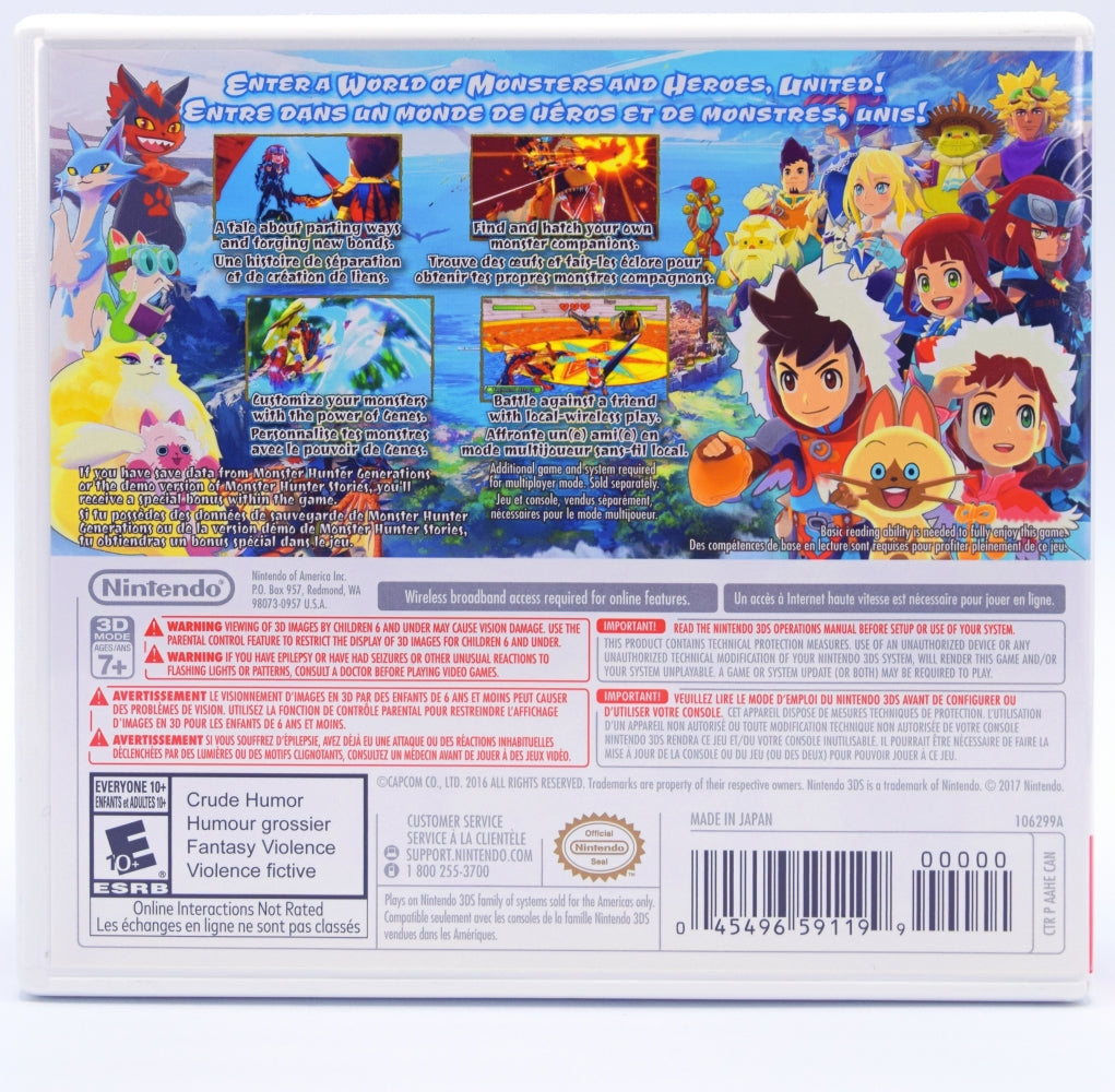 Monster Hunter Stories 3Ds Game Back