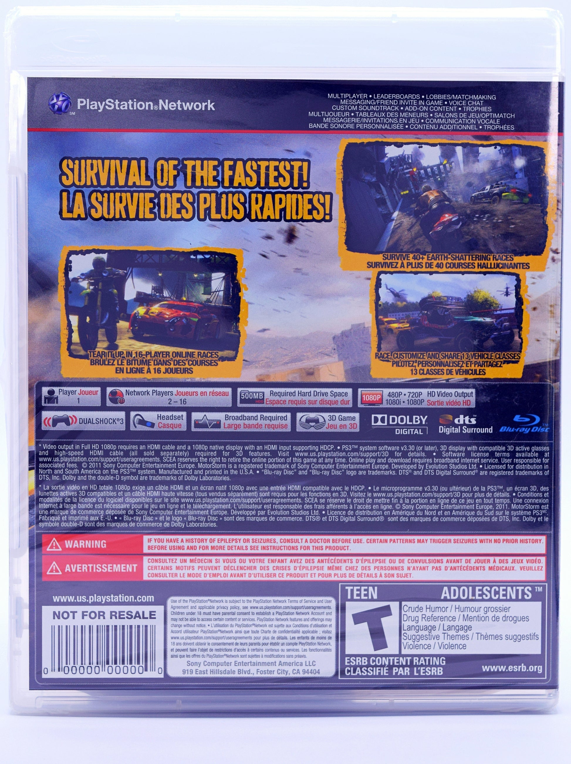 Motorstorm Apocalypse Ps3 Game Back