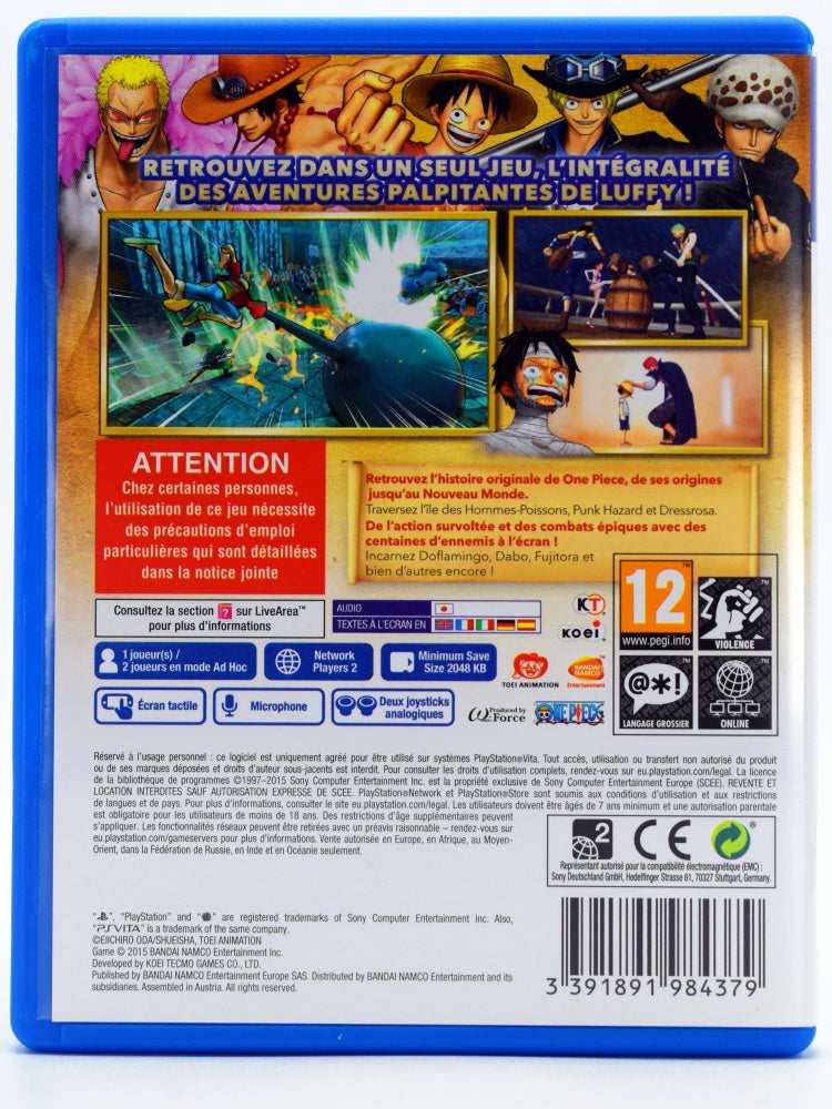 One Piece Pirate Warriors 3 Psvita Game Back