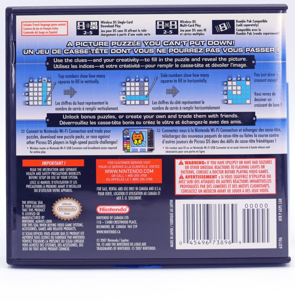 Picross Ds Ds Game Back