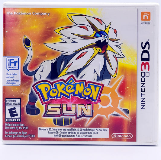 Pokemon Sun 3Ds Game Front