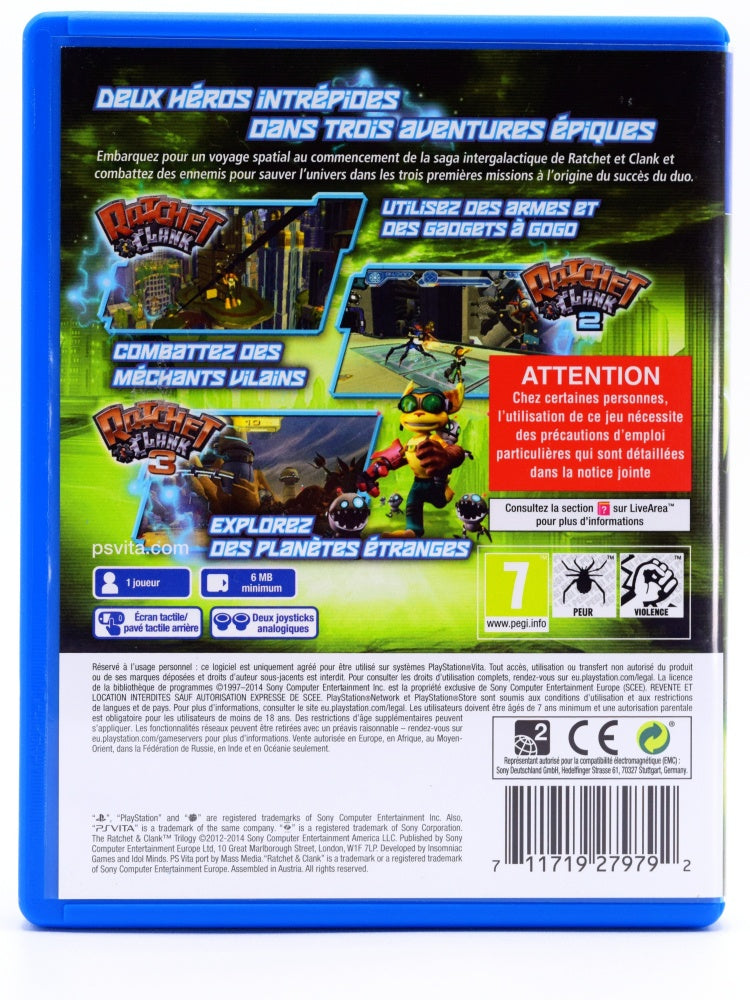 Ratchet And Clank Trilogy Psvita Game Back