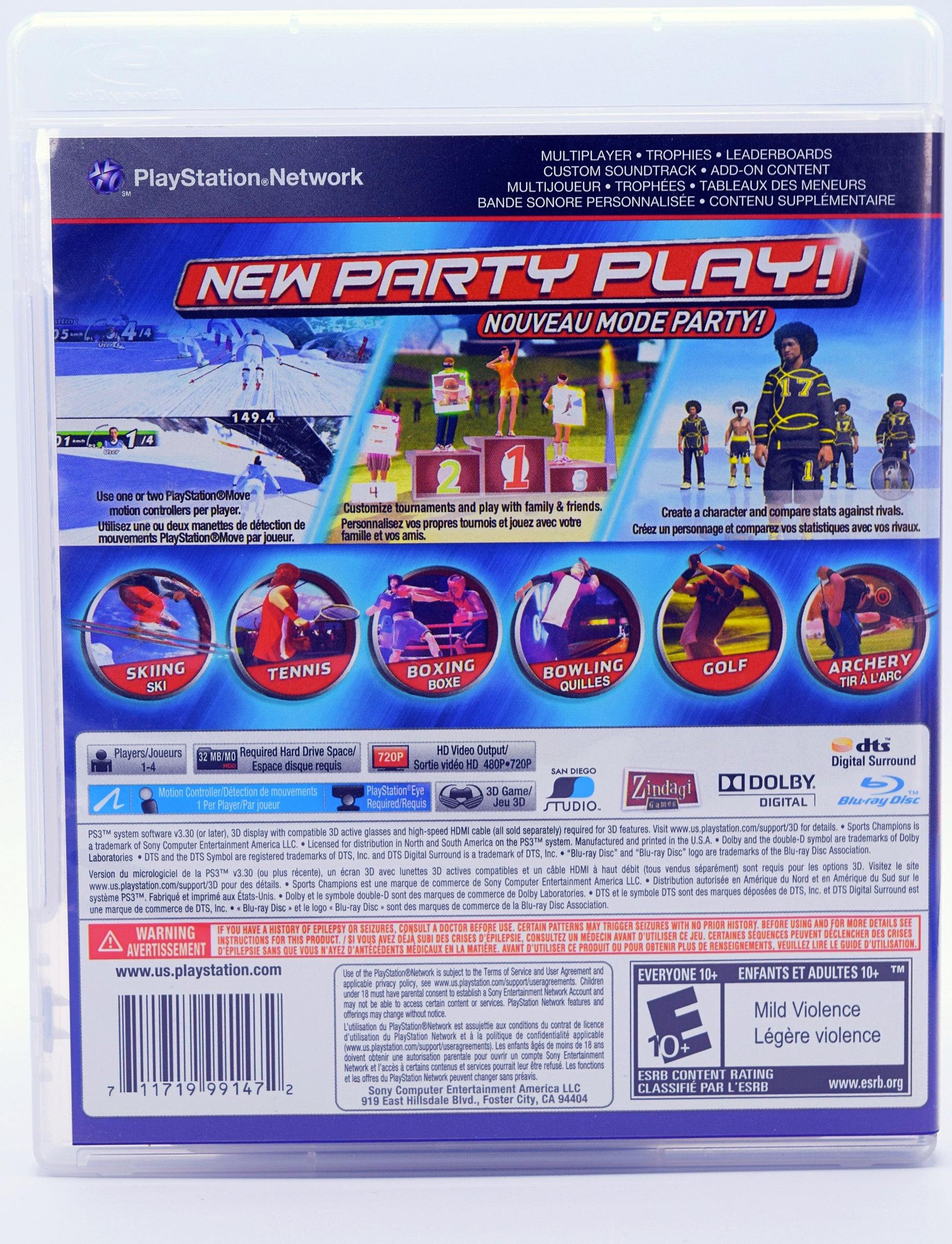 Sports Champions 2 Ps3 Game Back