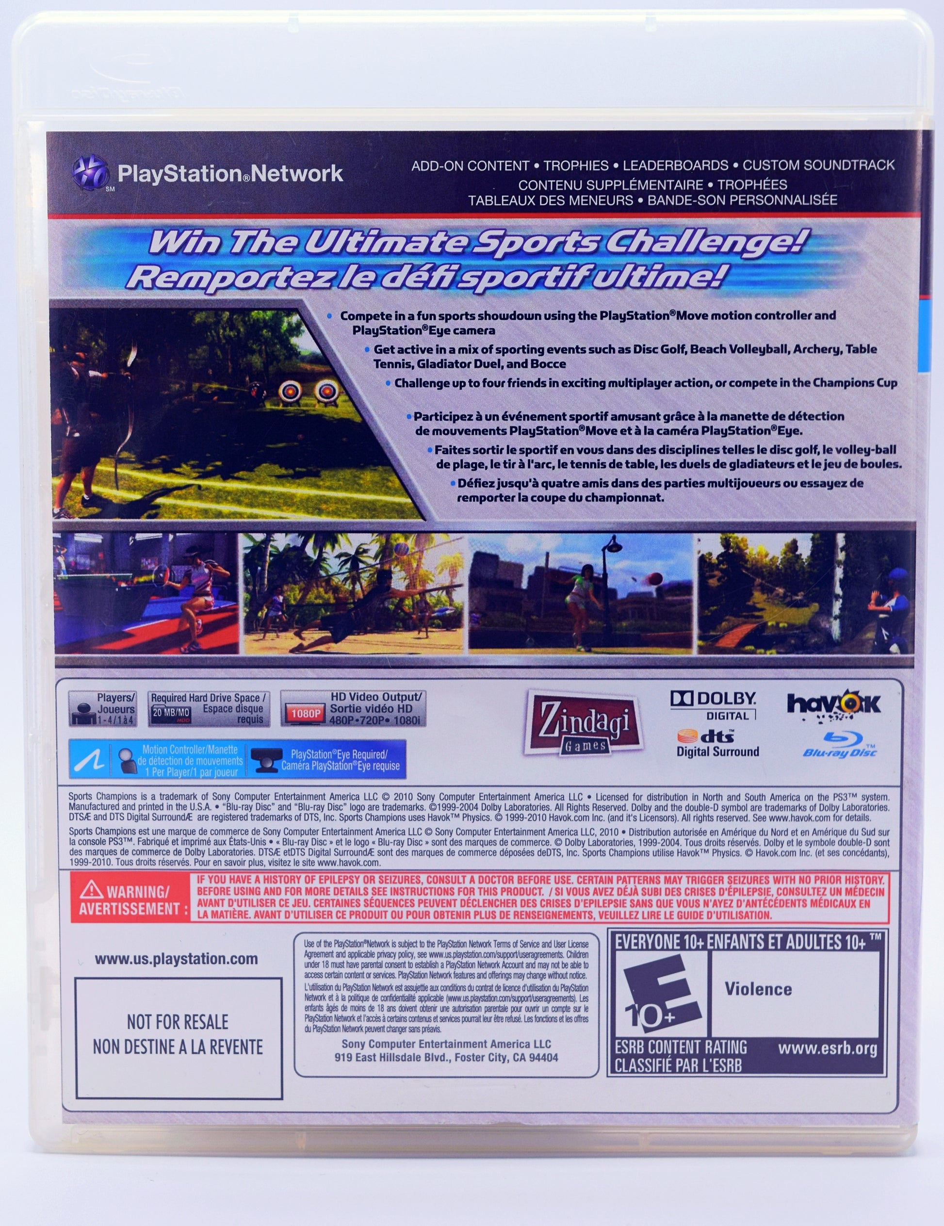 Sports Champions Ps3 Game Back
