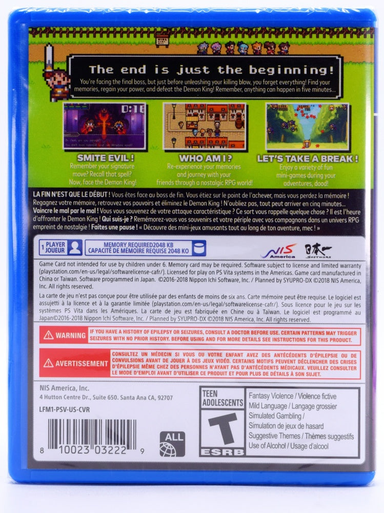 The Longest 5 Minutes Psvita Game Back