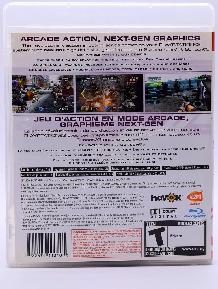 Time Crisis 4 Ps3 Game Back