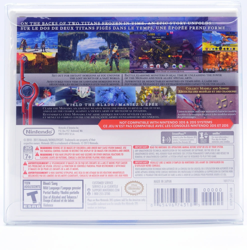 Xenoblade Chronicles 3D 3Ds Game Back
