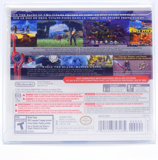Xenoblade Chronicles 3D 3Ds Game Back