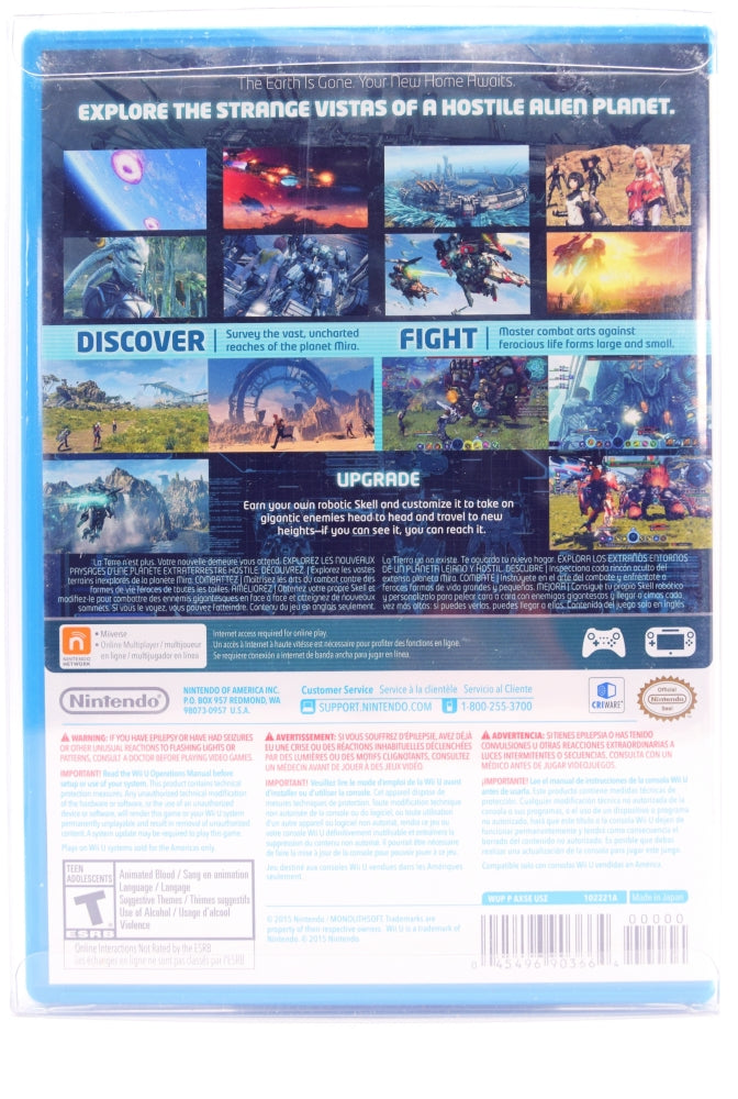 Xenoblade Chronicles X Wiiu Game Back